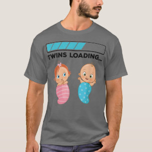 Mom Of Twin Pregnancy Twins Loading T-Shirt