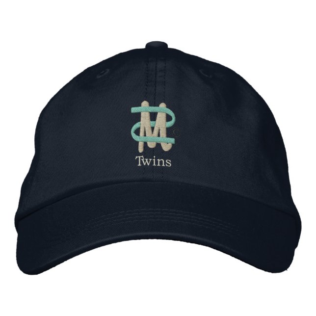 Mom of Twins [2-Drk] Embroidered Hat (Front)