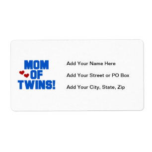 Mom of Twins Blue Text Gifts