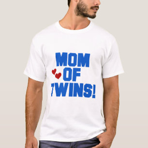 Mom of Twins-Blue Text Tshirts and Gifts