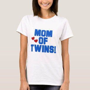 Mom of Twins-Blue Text Tshirts and Gifts