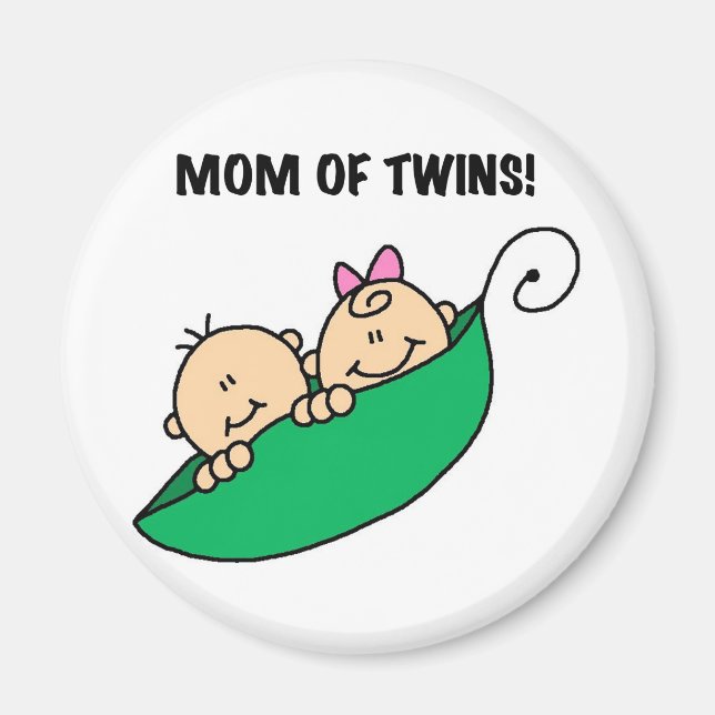 Mom of Twins-Peas in a Pod Tshirts and Gifts Magnet (Front)