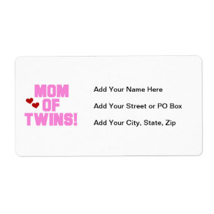 Mom of Twins Pink Text Gifts