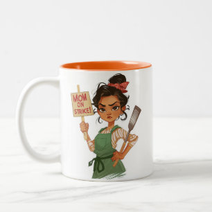 Mom On Strike Two-Tone Mug