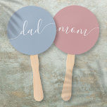 Mom Or Dad Baby Shower Game Hand Fan<br><div class="desc">A fun game for your baby shower. Ask questions about the mom and dad, and get your guests to show who they think fits the answer. Designed by Thisisnotme©</div>