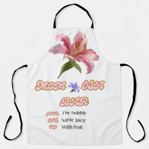 Mom osa bar sign floral pink printable apron