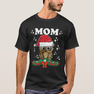 Mom Owl Santa Funny Christmas Xmas Matching Family T-Shirt