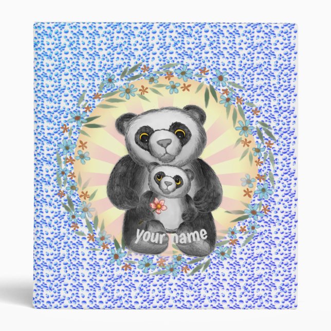 Mom Panda Bear Love custom binder  (Front)