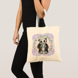Mom Panda Bear Love custom  Tote Bag