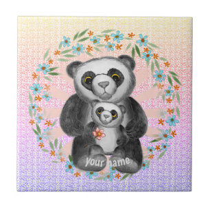 Mom Panda Bear Love  Tile