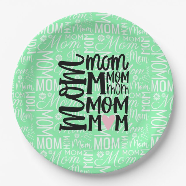 Mom     paper plate (Front)