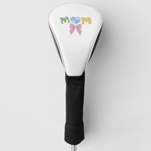 Mom Patchwork Mother's Day Gift Custom Golf Driver Head Cover (Front)