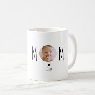 Mom Photo Baby Face Modern Coffee Mug