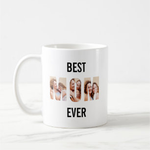 Mom Photo Collage Cutout Mother's Day Birthday Coffee Mug