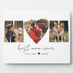 Mom Photo Collage Heart Photo Mother's Day Poster  Plaque