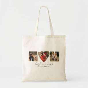 Mom Photo Collage Heart Photo Mother's Day Tote Bag