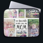 Mom Photo Collage My Favourite People Call Me Mom Laptop Sleeve<br><div class="desc">Mom Photo Collage My Favourite People Call Me Mom Neoprene Lap Top Sleeve. Upload your own photos to customize this fun gift for Mom. Text reads "My favourite people call me MOM" in black. Six photos surround text. A personalized gift idea for mothers.</div>