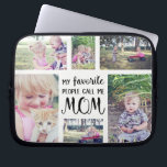 Mom Photo Collage My Favourite People Call Me Mom Laptop Sleeve<br><div class="desc">Mom Photo Collage My Favourite People Call Me Mom Neoprene Lap Top Sleeve. Upload your own photos to customize this fun gift for Mom. Text reads "My favourite people call me MOM" in black. Six photos surround text. A personalized gift idea for mothers.</div>