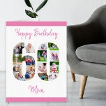 Mom Photo Collage Number 60 Large 60th Birthday<br><div class="desc">Say a special Happy Birthday with a large 60th birthday card and a unique photo collage. This extra large birthday card for mom has the big 60 filled with your own family photos. The template is set up for you to edit Mom to mummy, mama or any other name you...</div>
