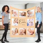 Mom photo collage peach Mother's Day Fleece Blanket<br><div class="desc">A gift for your mother,  celebrating her life with a collage of 8 photos.  Black text: Best Mom EVER. Personalize and use your own photos of her,  family. Add a name.  Peach background. Perfect as a Mother's Day gift,  for birthdays and Christmas.</div>