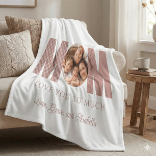Mom Photo Fleece Blanket