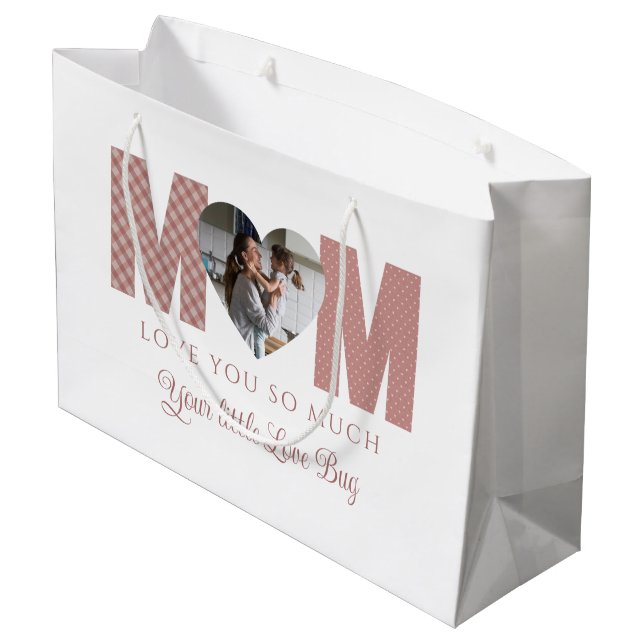 Mom Photo Gift Bag (Back Angled)