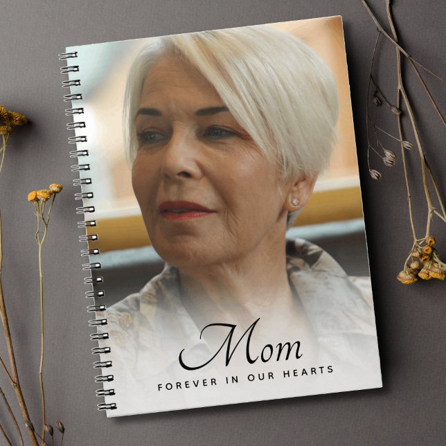 Mom Photo Memorial Tribute Guest Book  (Mom Photo Guest Book)