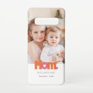 Mom Photo Orange/Pink Samsung Galaxy Case