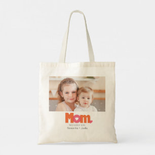 Mom Photo Orange/Pink Tote Bag