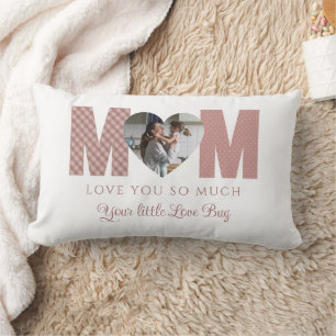Mom Photo Throw Pillow