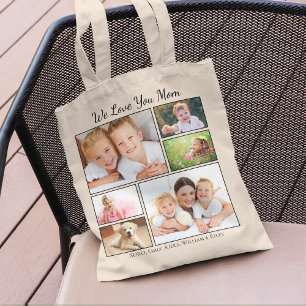 Mom Photos Personalized Tote Bag