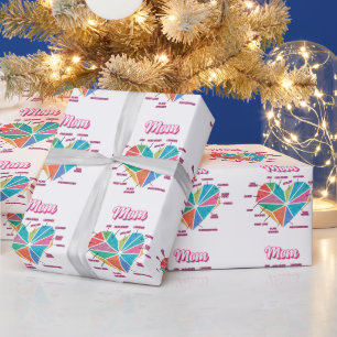 Mom Pie Heart All Mom Titles Wrapping Paper