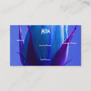 Mom Pink Green Blue Rose Calling Card
