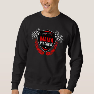 Mom Pit Crew Costume Party Parents Pit Racing Drag Sweatshirt