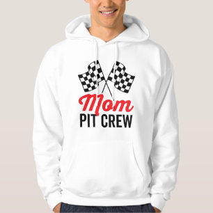 Mom Pit Crew for Racing Party Team Mommy Costume Hoodie