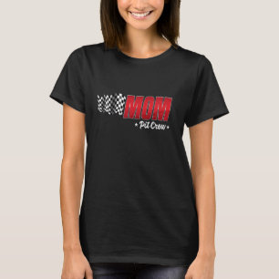 Mom Pit Crew Race Car Birthday Family Racing Adult T-Shirt