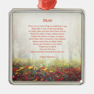 Mom Poetry Collector Metal Ornament