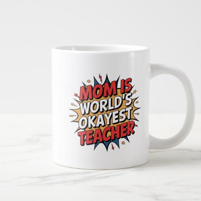 Mom Power Large Coffee Mug (Right)