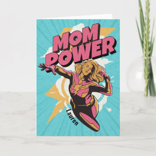 Mom Power Personalized Mother's Day Card