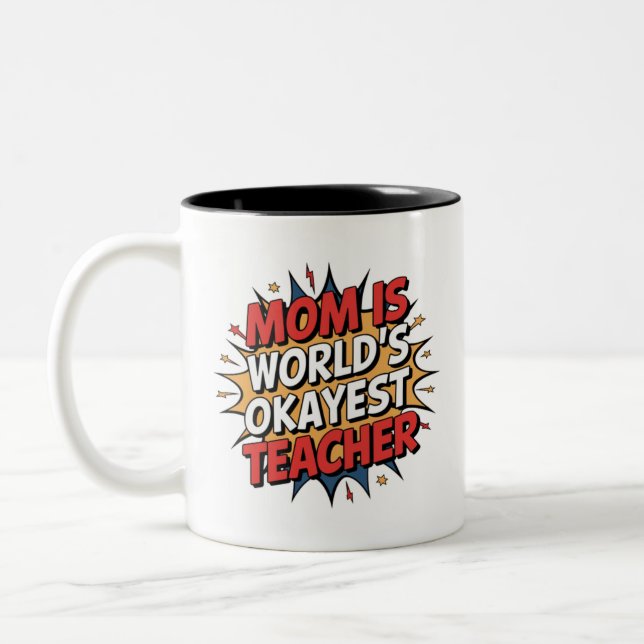 Mom Power Two-Tone Coffee Mug (Left)