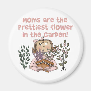 Mom Prettiest Flower in the Garden Magnet
