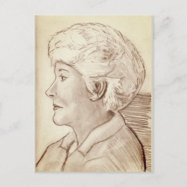 Mom Profile Portrait 2004 / 2005 drawing Postcard (Front)