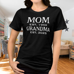 Mom Promoted To Grandma 2025 Est Tri-Blend Shirt