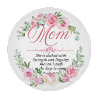 Mom - Proverbs 31:25 Mother's Day Bible Verse Rose