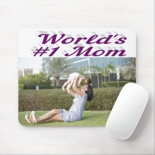 Mom purple photo mouse pad