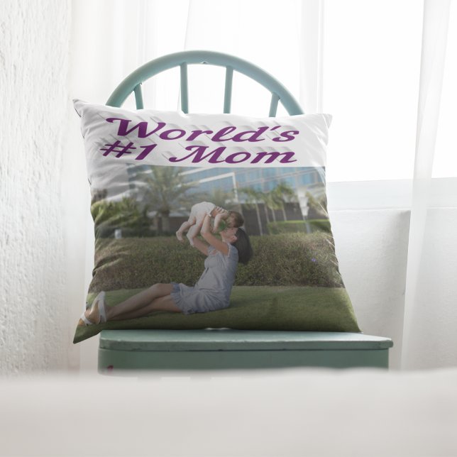 Mom purple photo  throw pillow (Creator Uploaded)