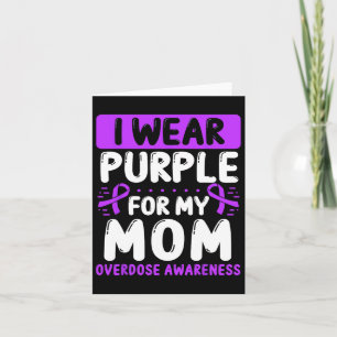 Mom Purple Ribbon Mother´s Day Mama Overdose Aware Card
