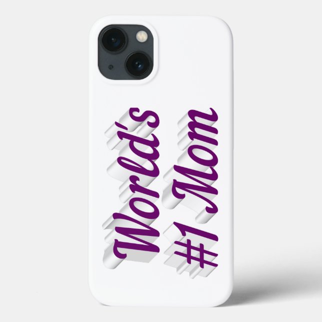 Mom purple text iPhone case (Back)