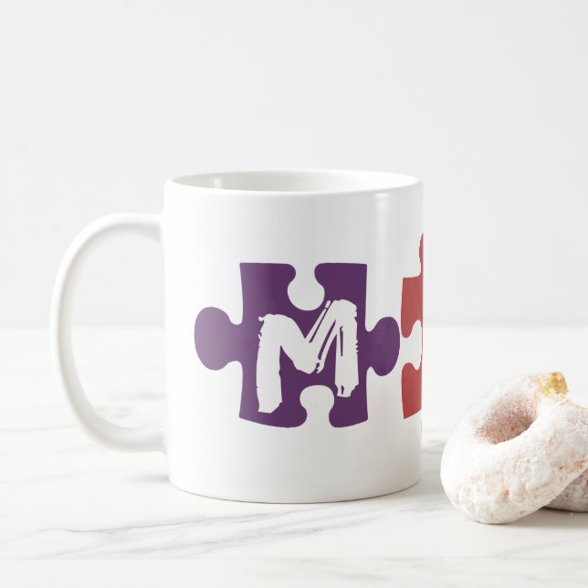 mom puzzle coffee mug (With Donut)