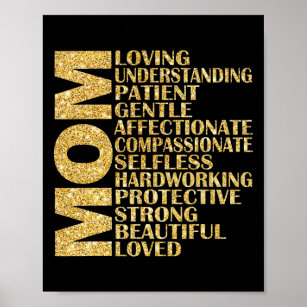 Mom Qualities Definition Loving Understanding Poster